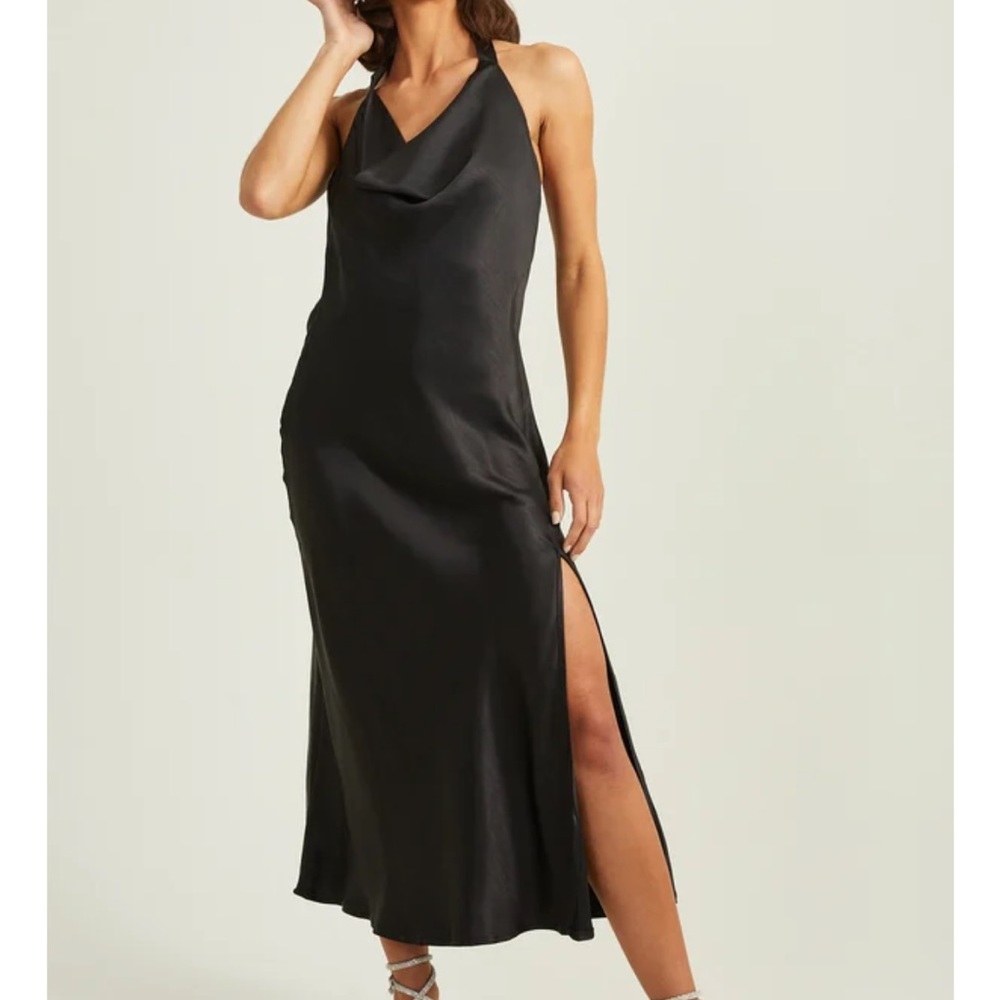 Daphne Satin Midi Dress